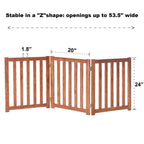 LZRS — Reja de Madera de Roble Plegable Independiente para Mascotas, Puerta de Seguridad Interior para Perros