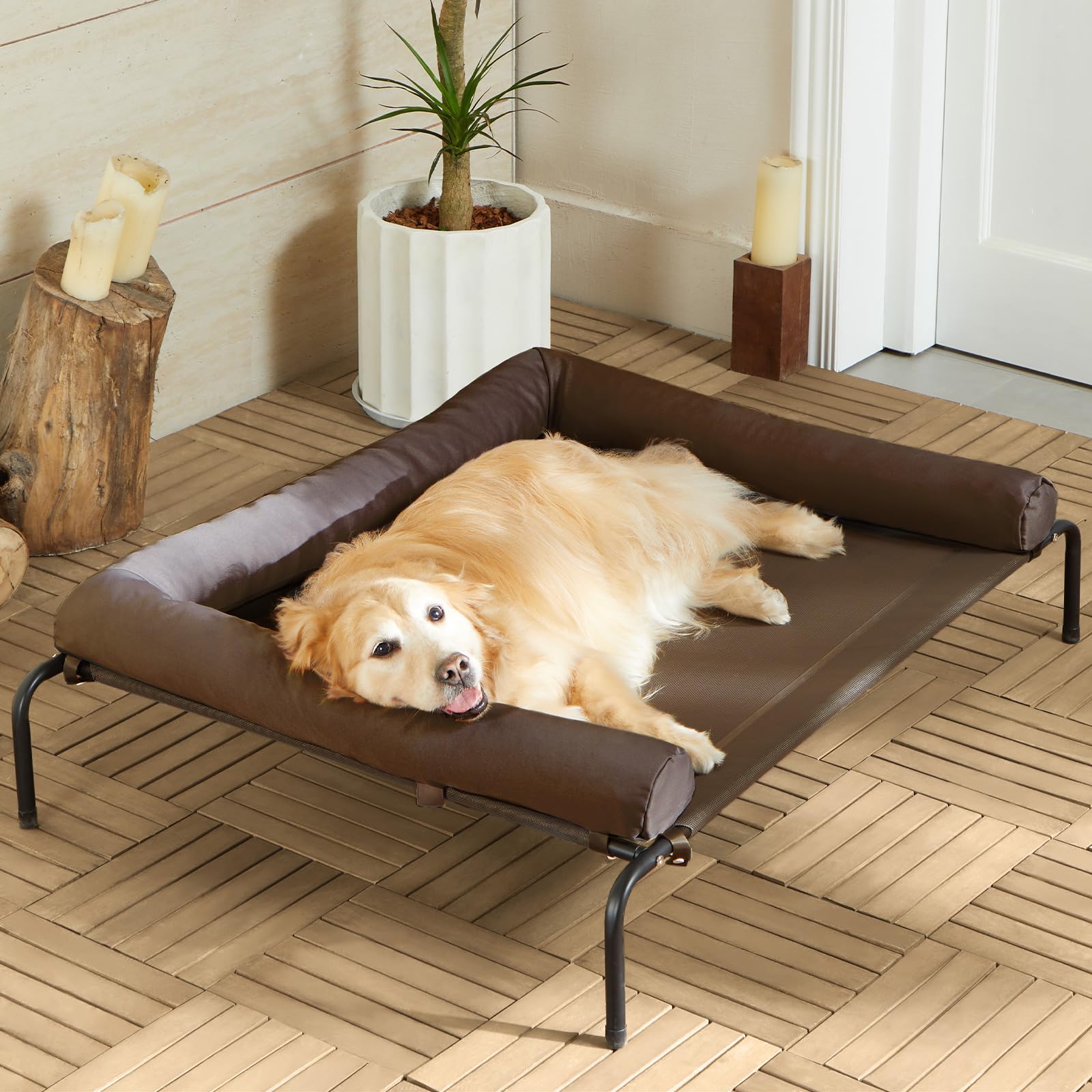 RRPETHOME — Cama Elevada Refrescante con Malla Transpirable y Patas Antideslizantes para Perros Grandes