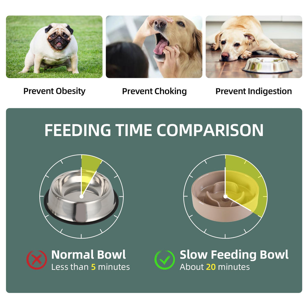 Havniva — Tazón Comedero Lento de Cerámica para Mascotas — Alimentación Pausada y Saludable para Perros y Gatos
