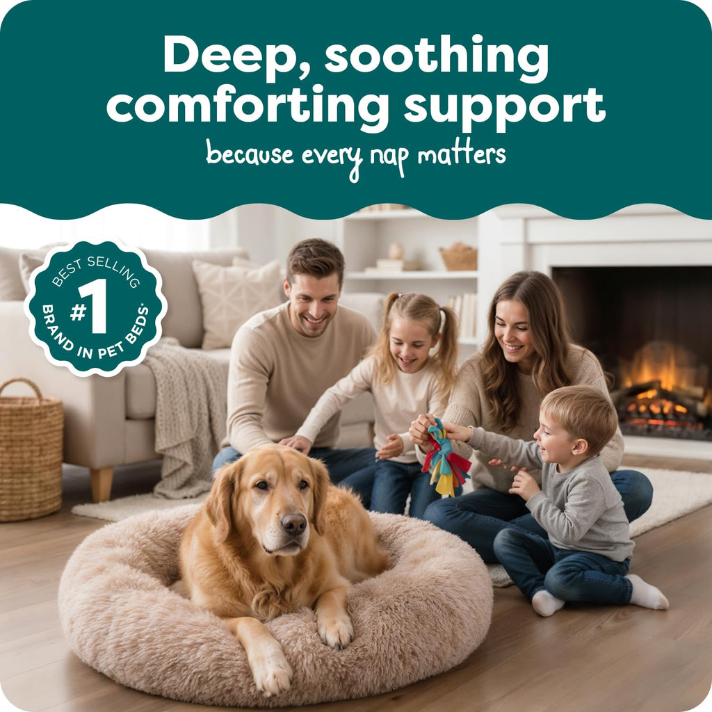 FurHaven Calming Cuddler — Cama Donut Calmante de Peluche para Perros y Gatos
