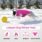Lelepet — Chamarra Reversible Acolchada para Perro, Resistente al Viento y Agua, para Perros Pequeños