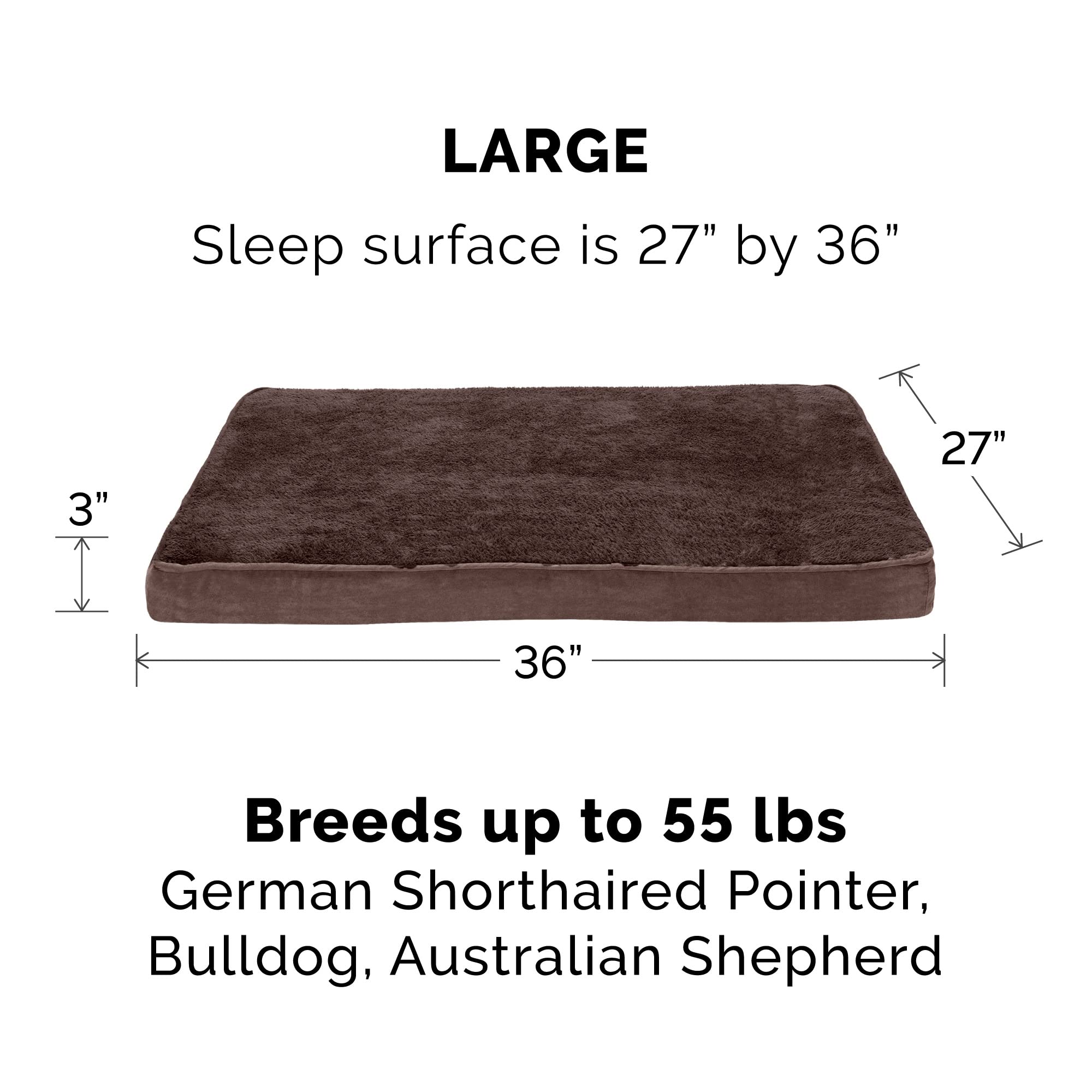 Furhaven — Cama Ortopédica con Cubierta Lavable y Desmontable para Perro