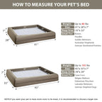 WNPETHOME — Cama Ortopédica Sofá para Perro XL con Cubierta Extraíble Impermeable y Bordes Acolchados