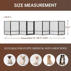 Corralito y Reja Divisoria de Metal para Perros — Puerta Abatible, Plegable y Autoportante para Interiores