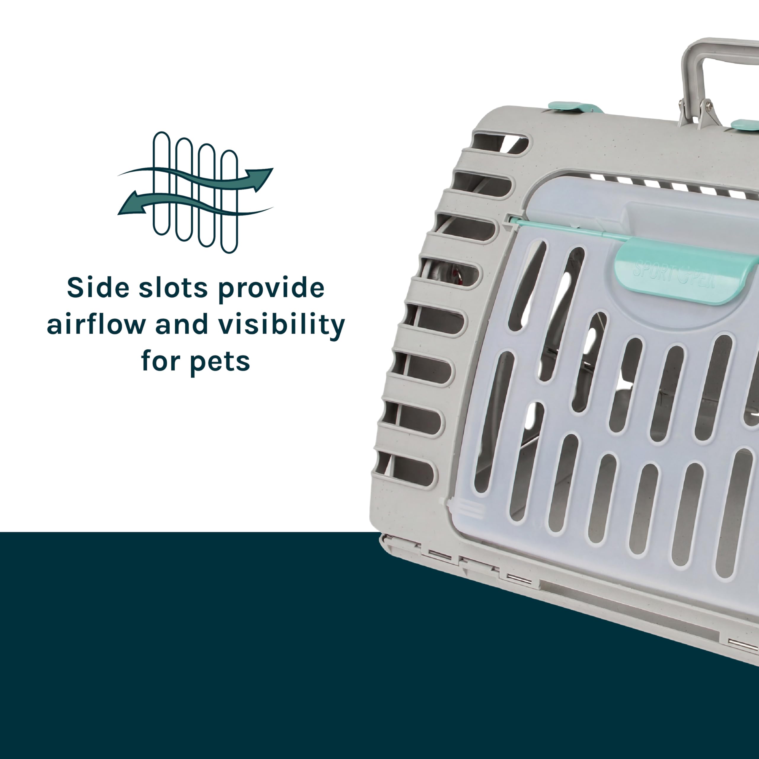 SportPet Designs — Transportadora Plegable para Gato con Puerta Lateral Abatible