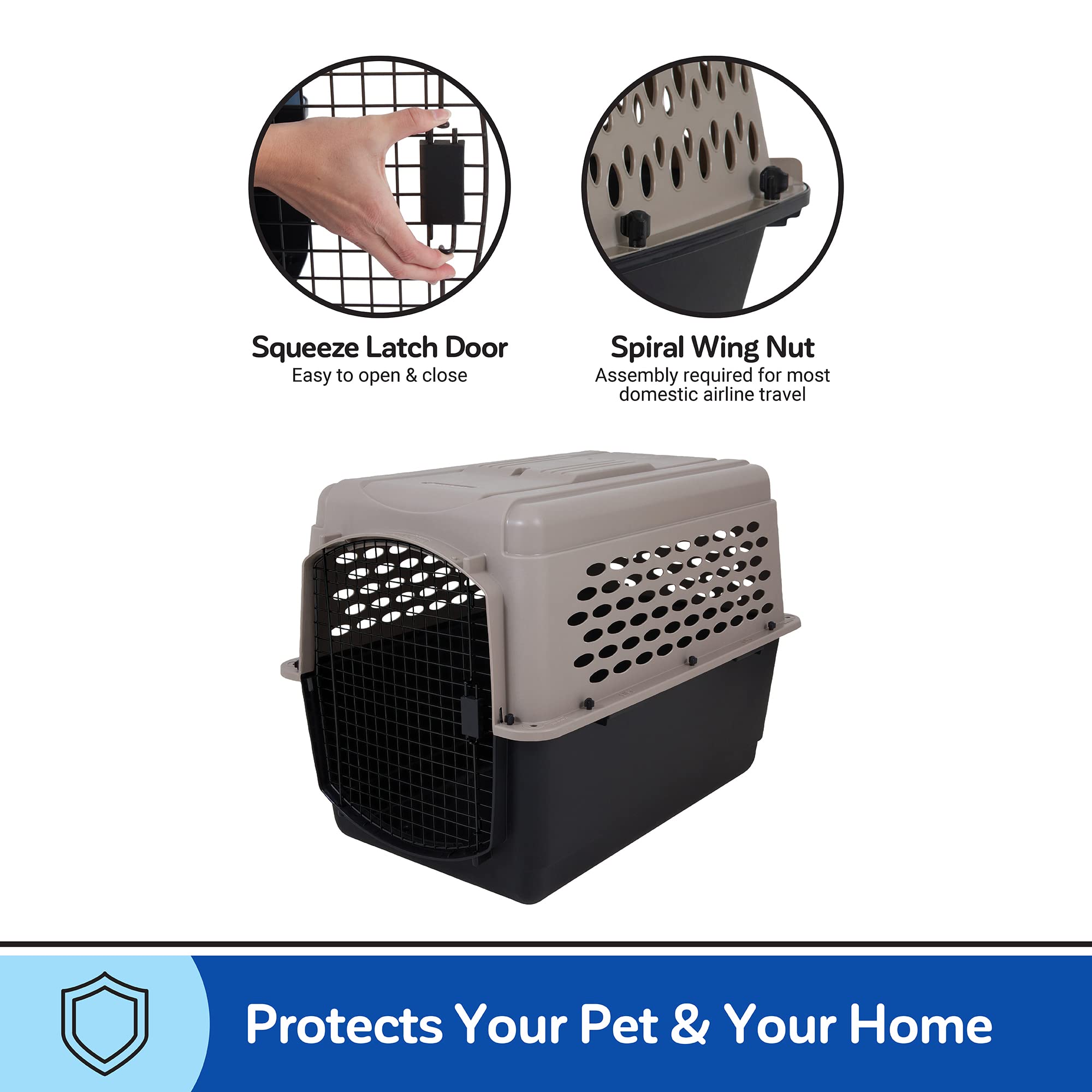 Petmate Vari Kennel — Jaula Transportadora Resistente para Perro