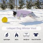 Lelepet — Chamarra Reversible Acolchada para Perro, Resistente al Viento y Agua, para Perros Pequeños