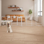 Corralito y Reja Divisoria de Metal para Perros — Puerta Abatible, Plegable y Autoportante para Interiores