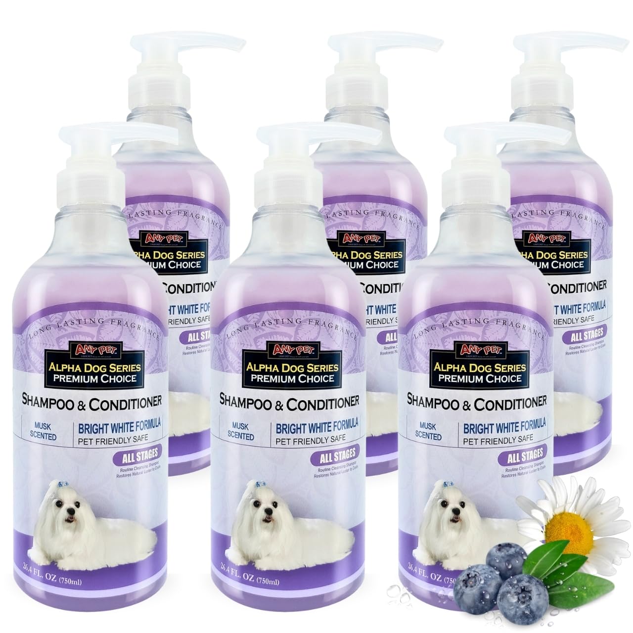Alpha Dog Series — Shampoo y Acondicionador 2 en 1 con Aloe Vera para Perro, Fórmula Natural, pH Balanceado y Sin Lágrimas