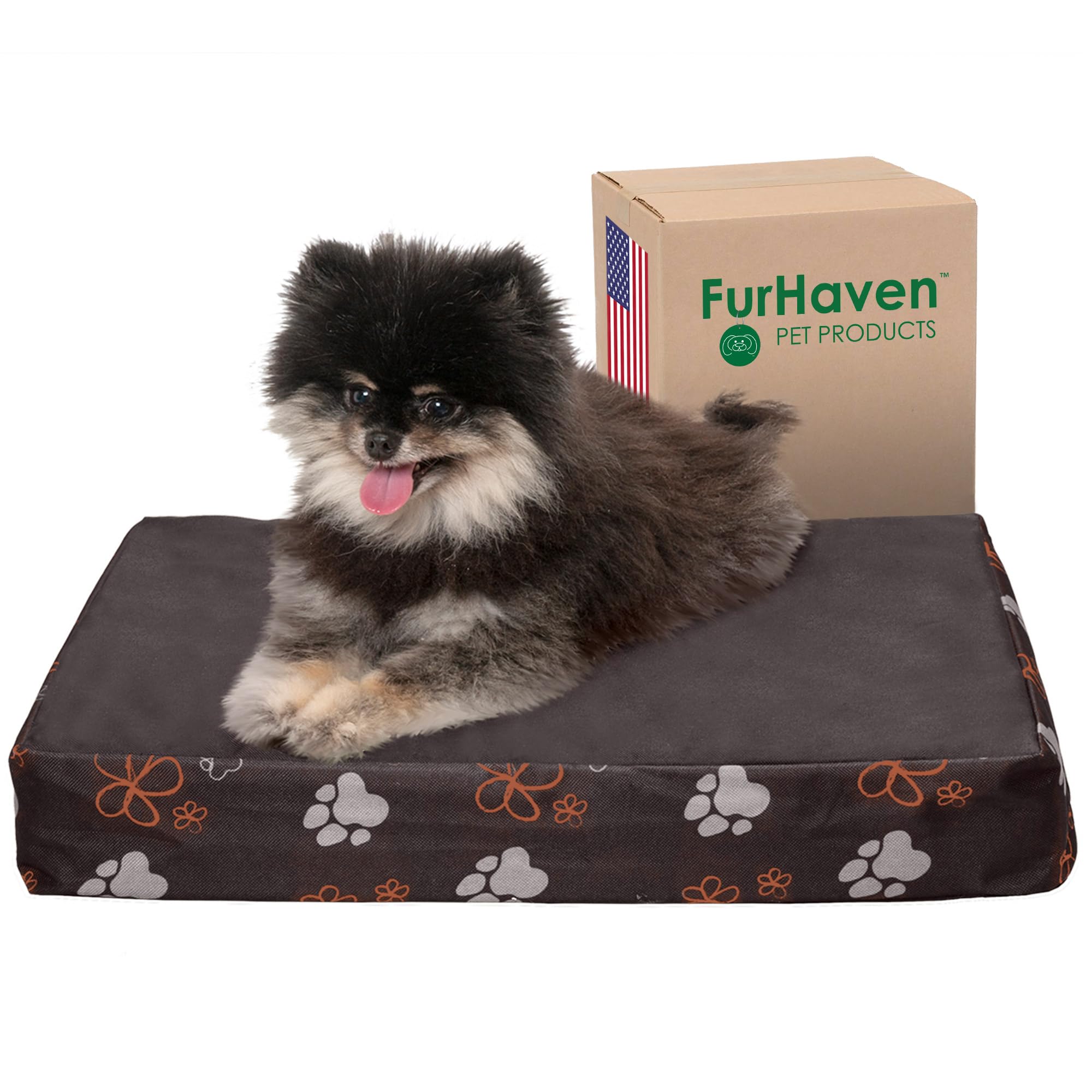 Furhaven — Cama Ortopédica con Cubierta Lavable y Desmontable para Perro