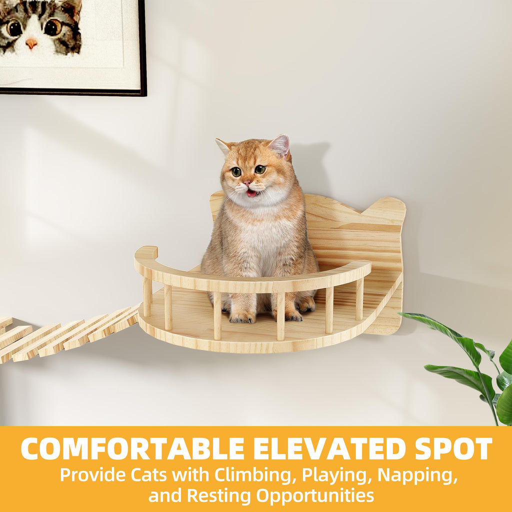 Homiflex — Repisas de Pared para Gatos, Mueble Escalador Montado en Pared para Felinos