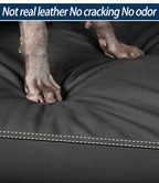 Cama Ortopédica de Piel con Memory Foam — Descanso Confortable para Perros Pequeños, Medianos y Grandes