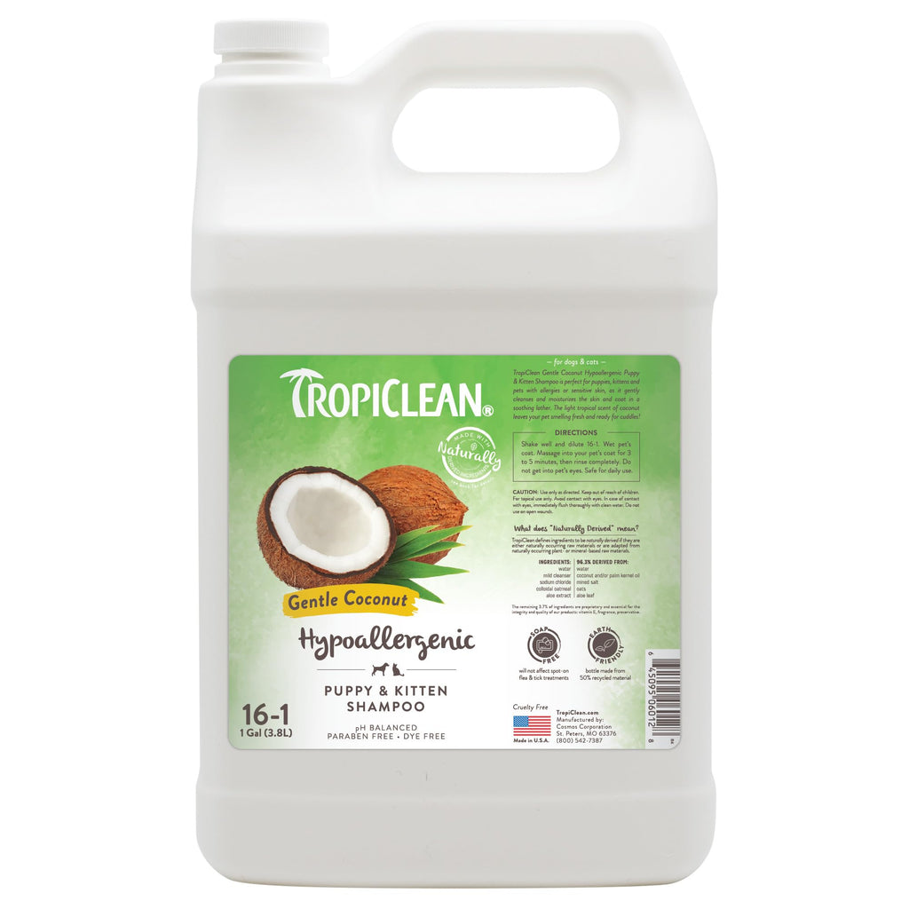 TropiClean Shampoo Galón — Shampoo Natural de Limpieza Profunda para Perros y Gatos