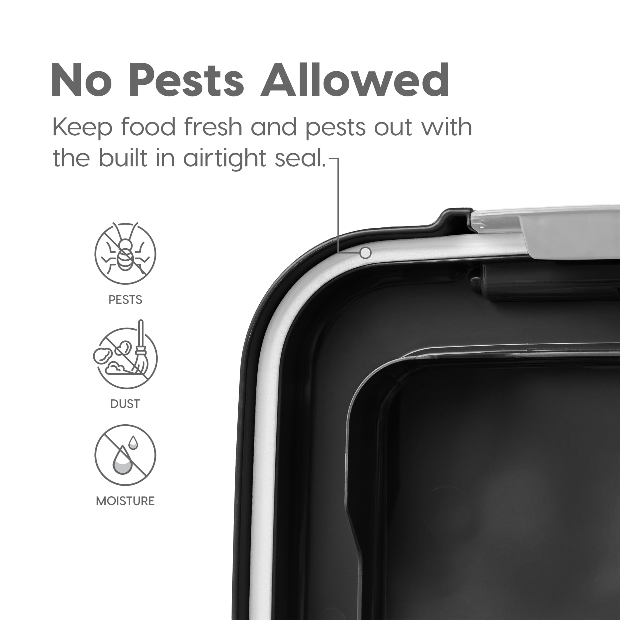 IRIS USA — Contenedor Hermético para Alimento de Perro y Gato, Combo 30 lbs y 11 lbs, Apilable con Ruedas y Taza Medidora de 2 Tazas