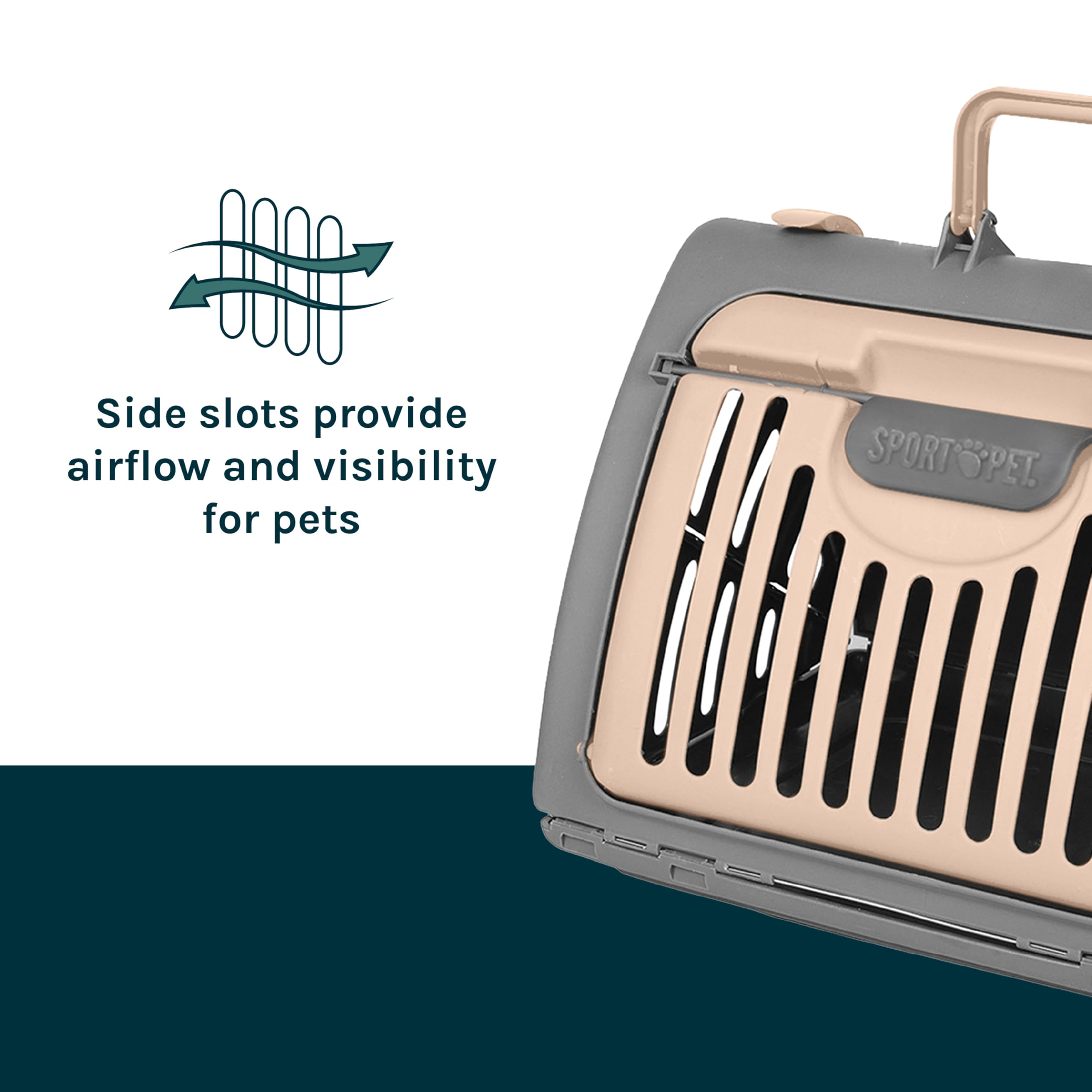 SportPet Designs — Transportadora Plegable para Gato con Puerta Lateral Abatible