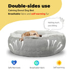 HachiKitty Calming Donut Bed — Cama Redonda y Esponjosa con Lado Frío y Cálido para Perro