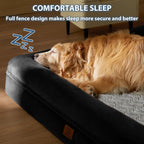 WNPETHOME — Cama Ortopédica Sofá para Perro XL con Cubierta Extraíble Impermeable y Bordes Acolchados