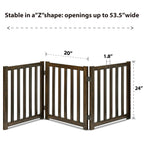 LZRS — Reja de Madera de Roble Plegable Independiente para Mascotas, Puerta de Seguridad Interior para Perros