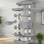 Heybly Torre para Gatos Grandes — Árbol Multinivel con Perchas Anchas, Cueva y Tablero Rascador para Gatos de hasta 9 kg