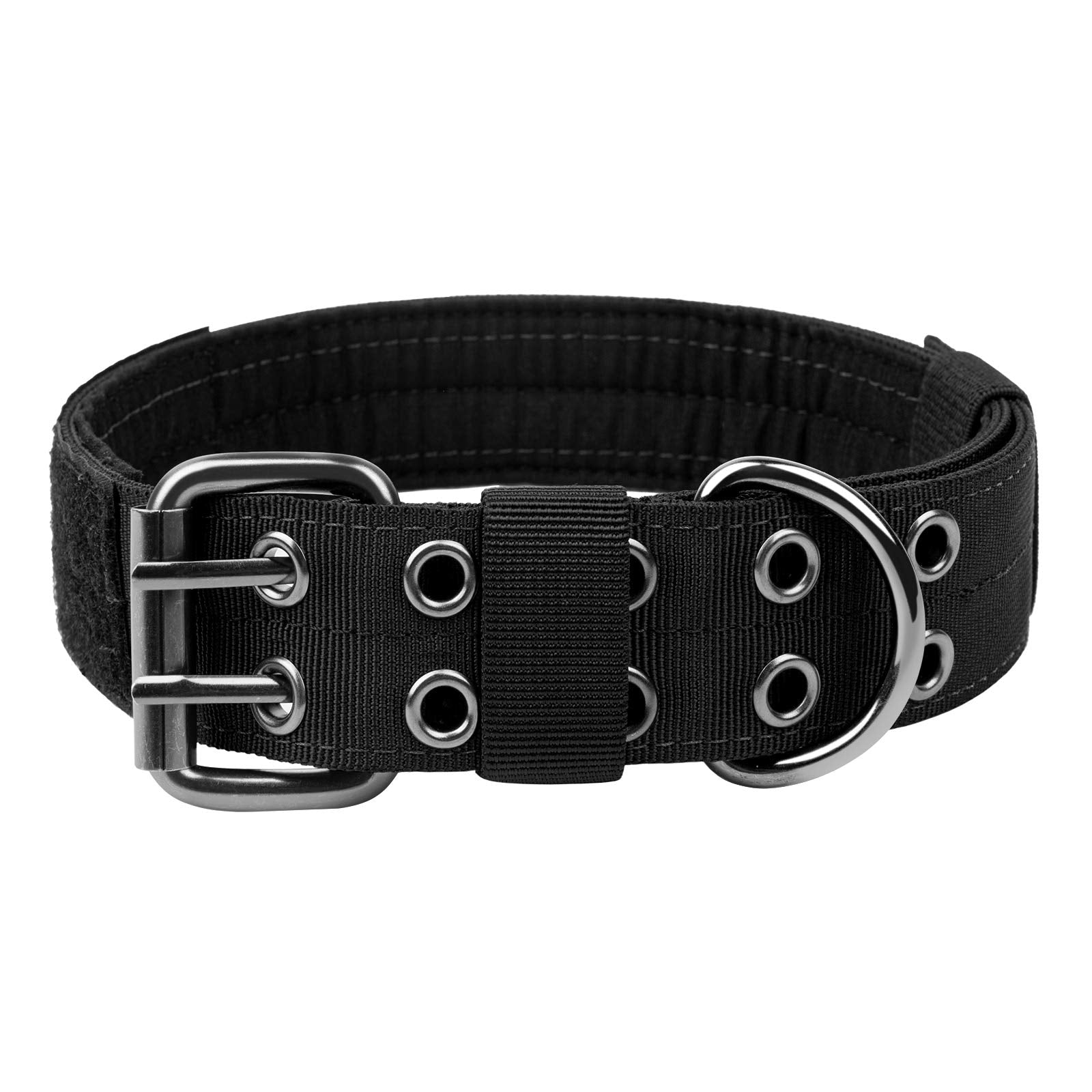 OneTigris Tactical — Collar Militar Ajustable con Argolla D y Hebilla de Metal para Perro