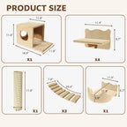 Homiflex — Repisas de Pared para Gatos, Mueble Escalador Montado en Pared para Felinos