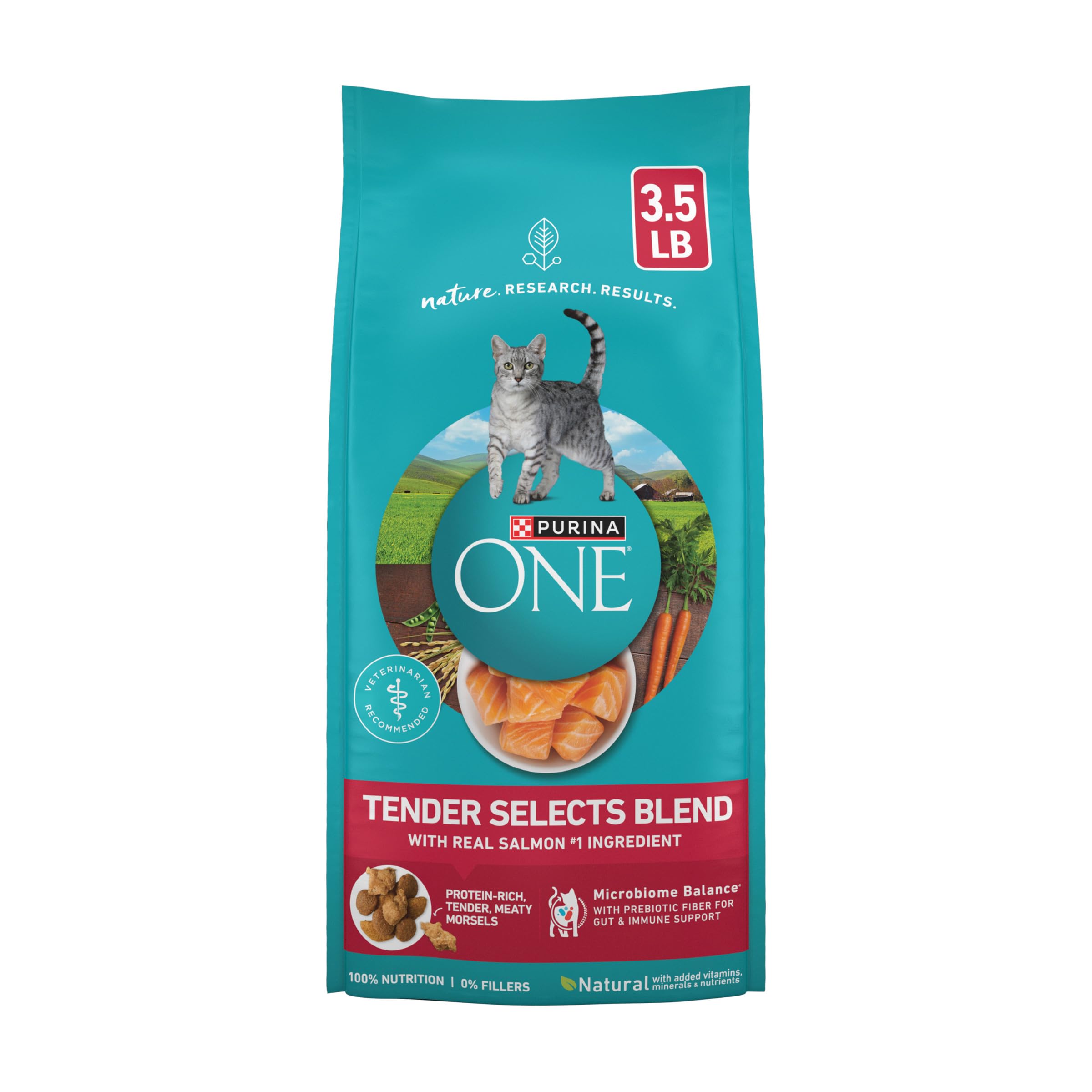 Purina ONE Tender Selects Blend — Croquetas Naturales con Salmón Real para Gato