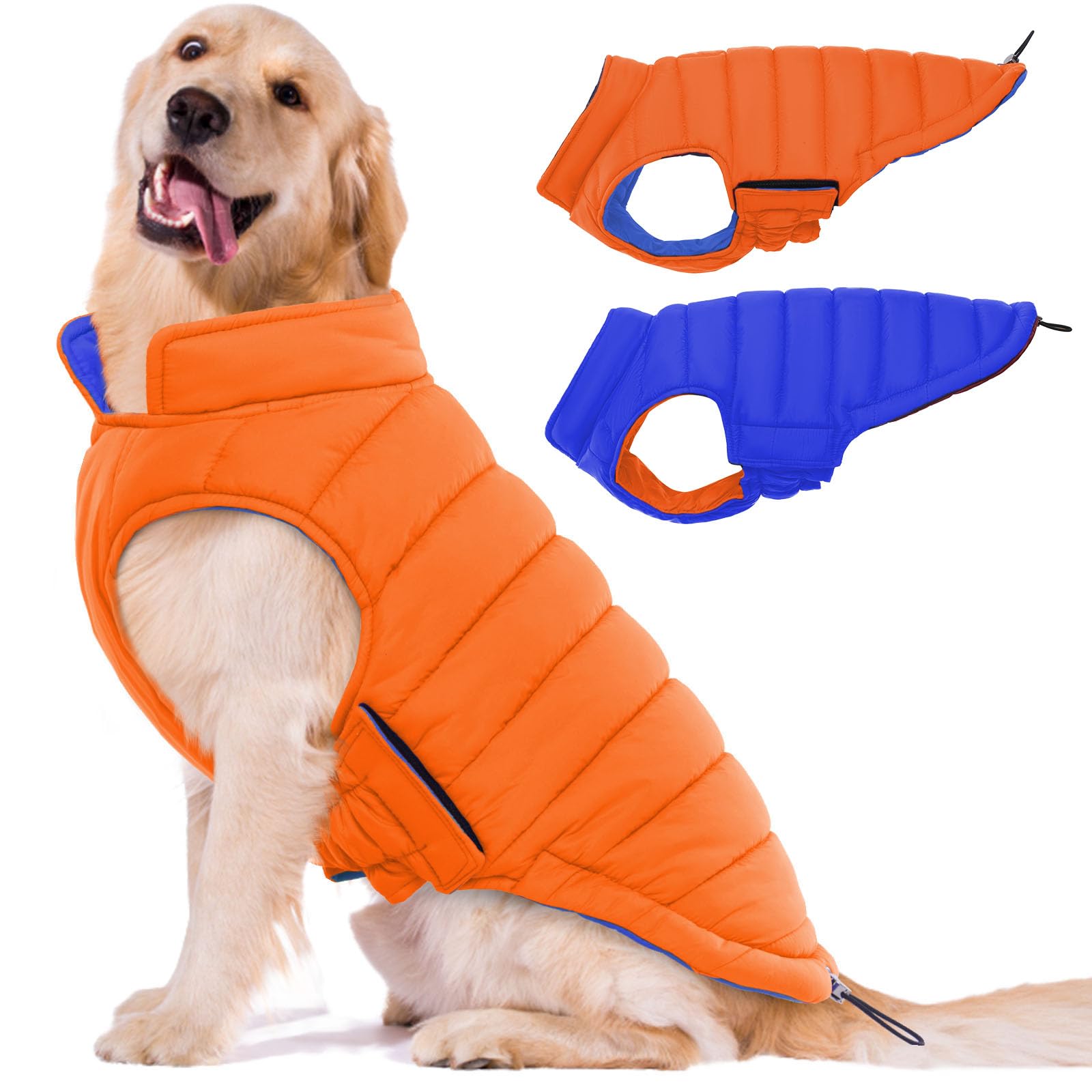 Lelepet — Chamarra Reversible Acolchada para Perro, Resistente al Viento y Agua, para Perros Pequeños