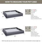 WNPETHOME — Cama Ortopédica Sofá para Perro XL con Cubierta Extraíble Impermeable y Bordes Acolchados