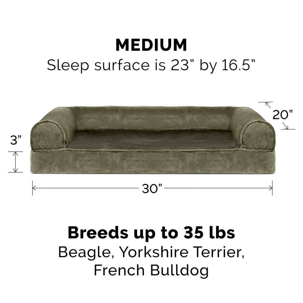 Furhaven Cooling Gel — Cama Ortopédica con Gel Refrescante, Bolsters Removibles y Cubierta Lavable para Perros Grandes