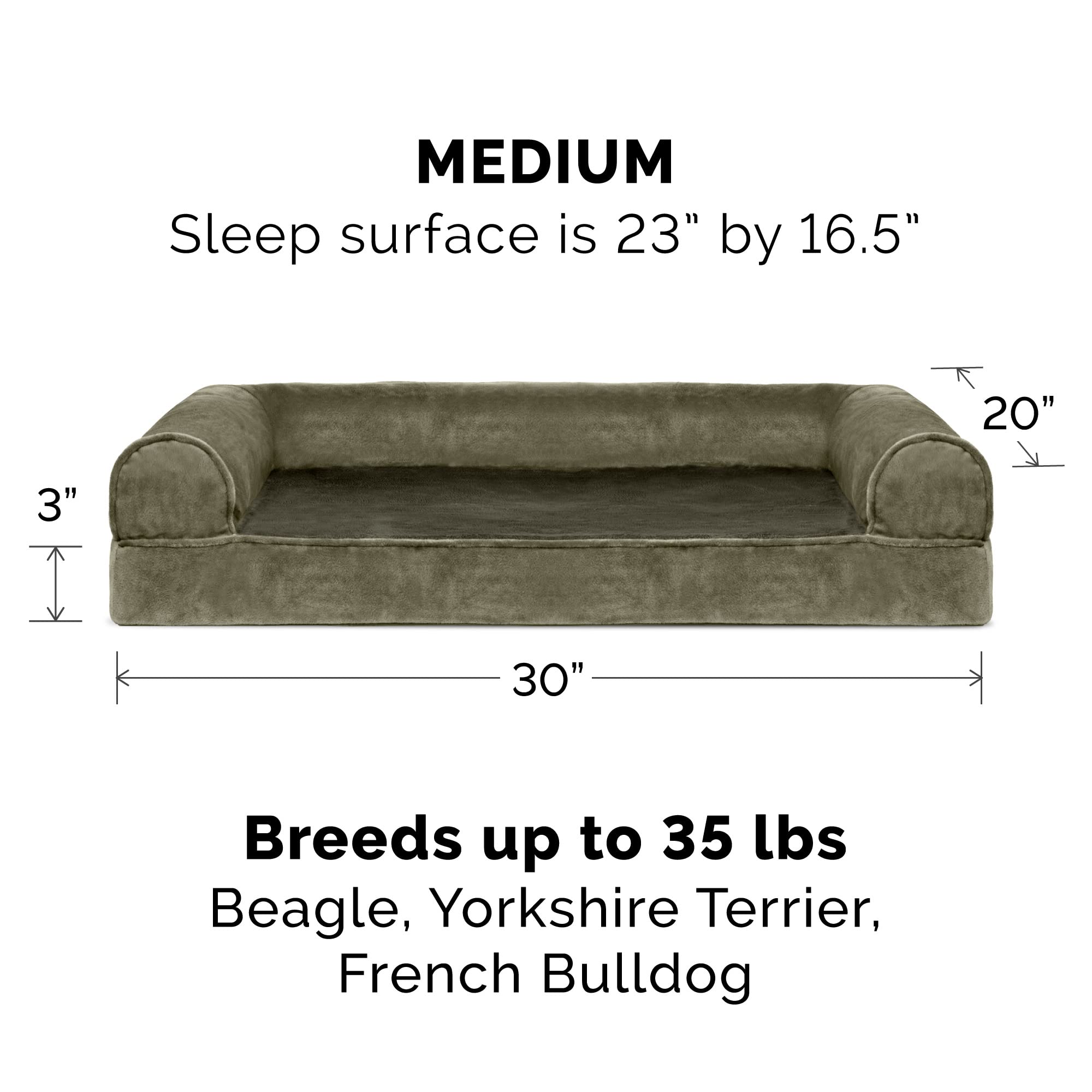 Furhaven Cooling Gel — Cama Ortopédica con Gel Refrescante, Bolsters Removibles y Cubierta Lavable para Perros Grandes