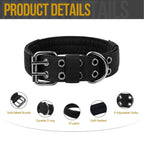 OneTigris Tactical — Collar Militar Ajustable con Argolla D y Hebilla de Metal para Perro