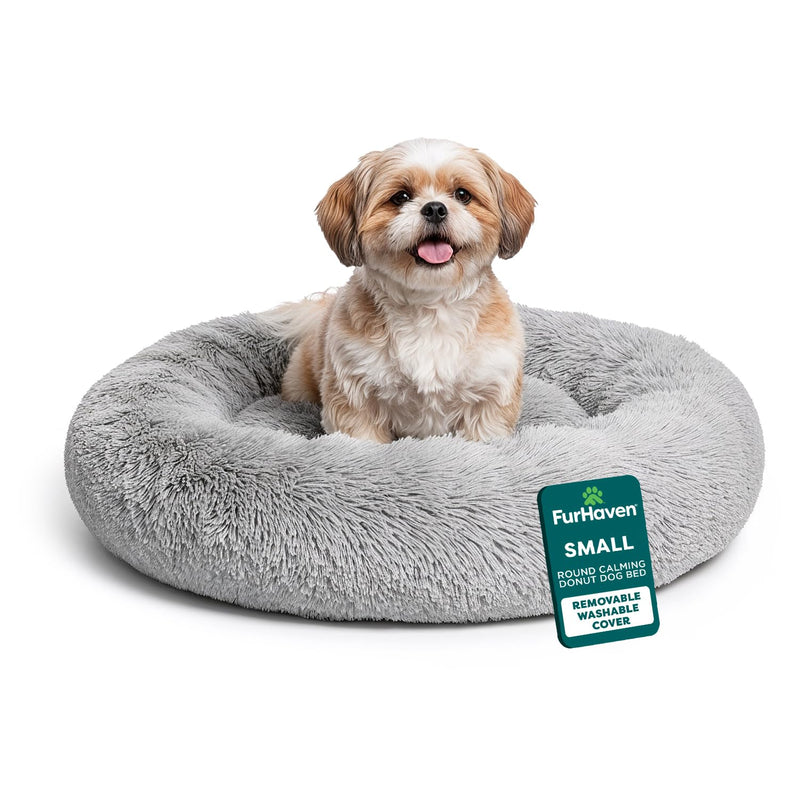 FurHaven Calming Cuddler — Cama Donut Calmante de Peluche para Perros y Gatos
