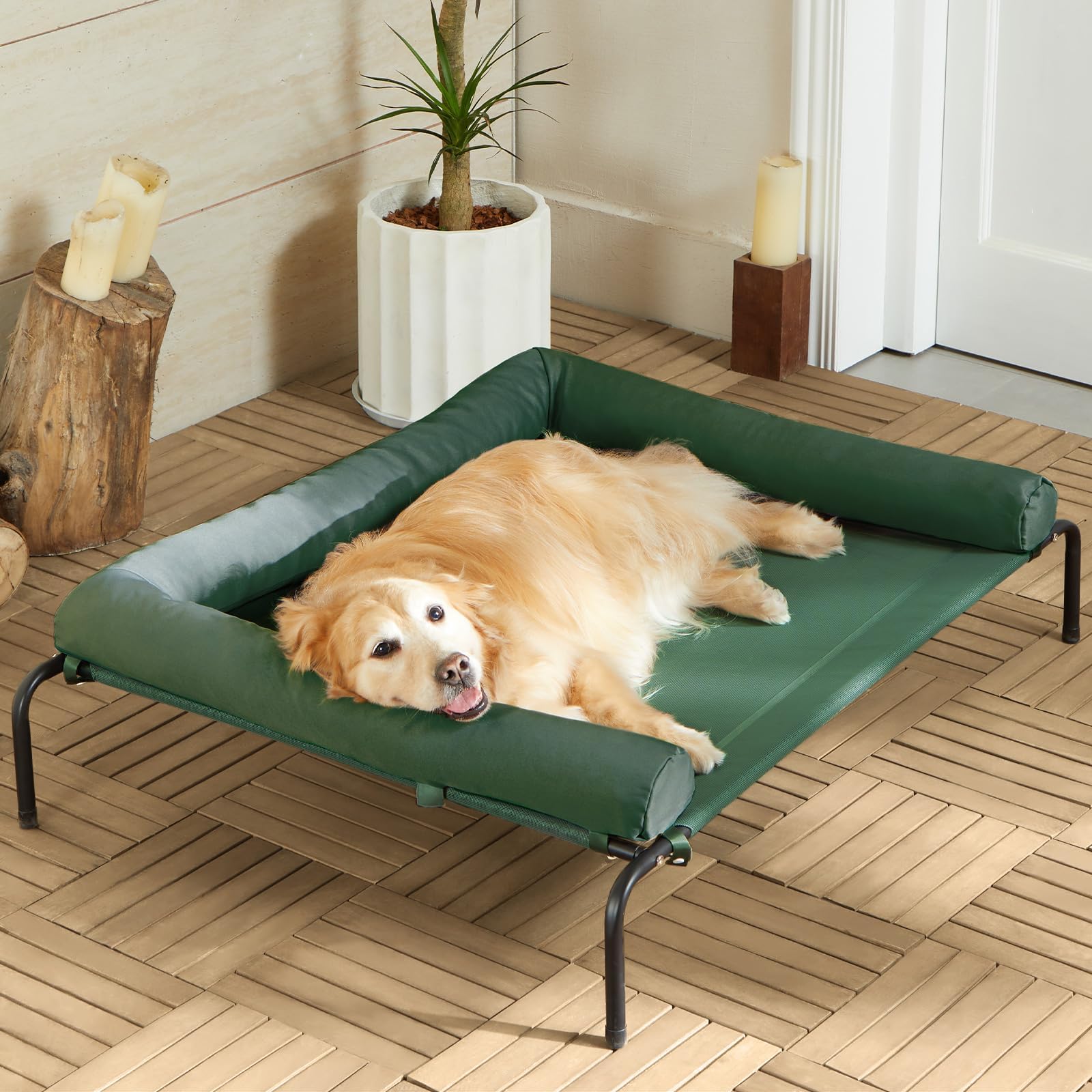 RRPETHOME — Cama Elevada Refrescante con Malla Transpirable y Patas Antideslizantes para Perros Grandes