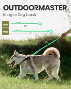 OutdoorMaster Bungee — Correa Elástica con Doble Mango Acolchado y Mosquetón 360° para Perro