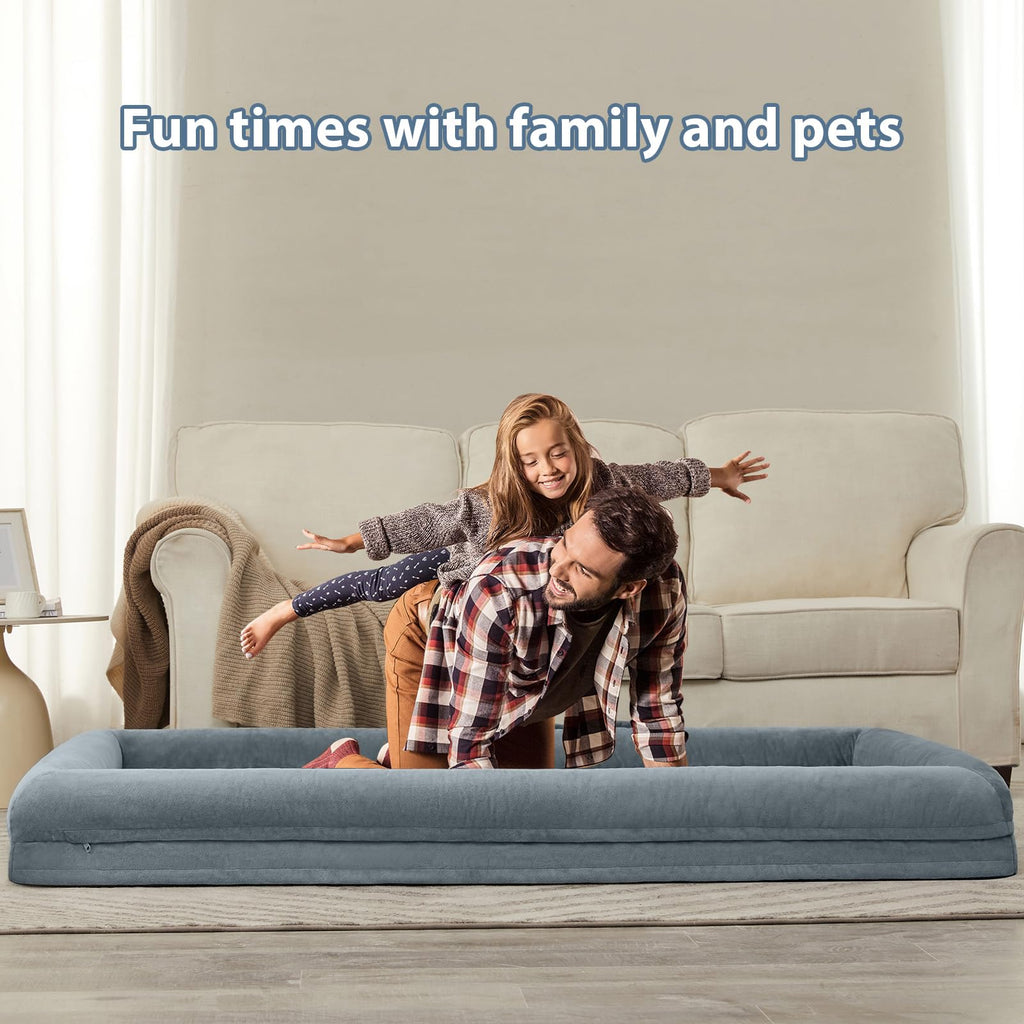 WNPETHOME — Cama Ortopédica Sofá para Perro XL con Cubierta Extraíble Impermeable y Bordes Acolchados