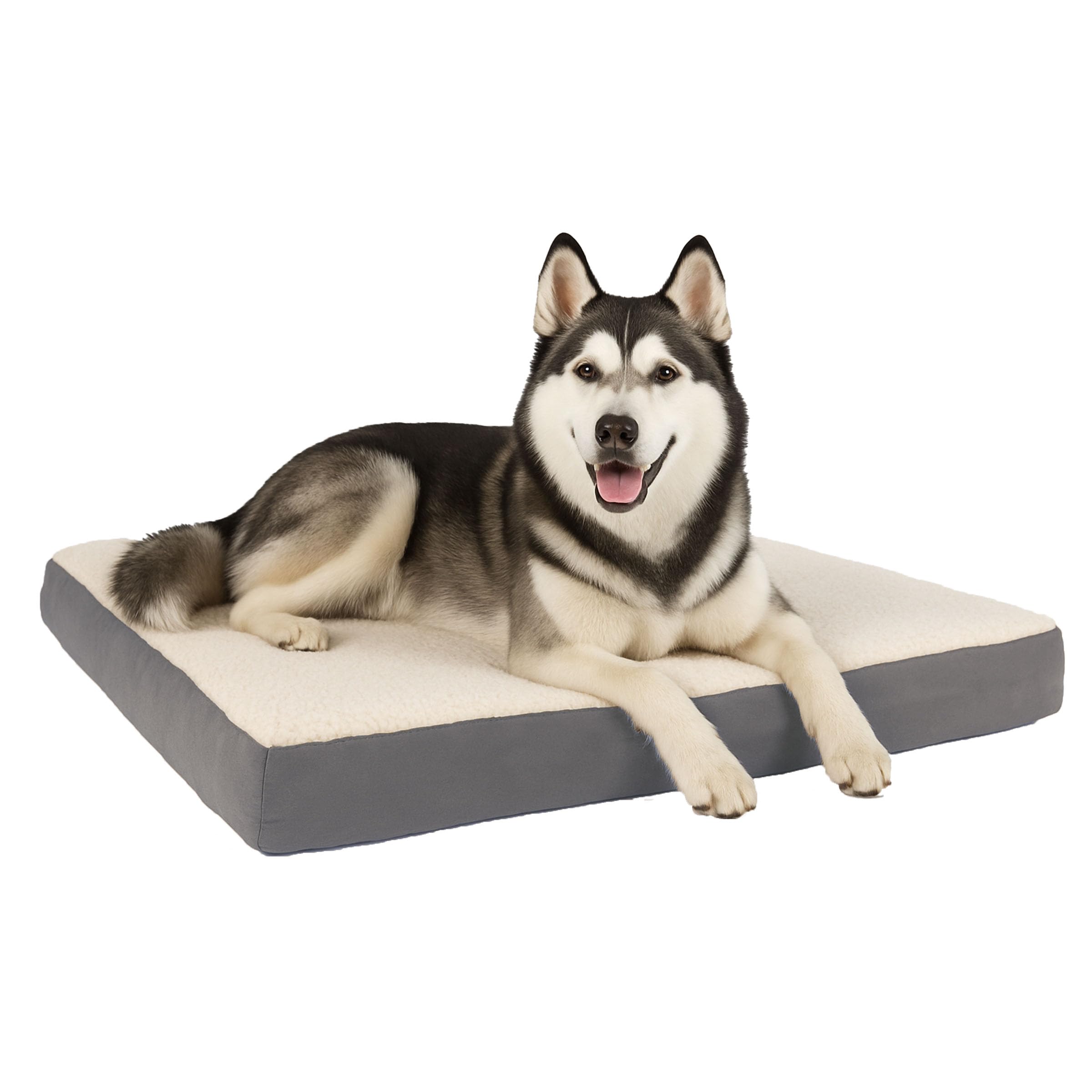 Petmaker — Cama Ortopédica con Memory Foam y Cubierta de Sherpa Lavable para Perro