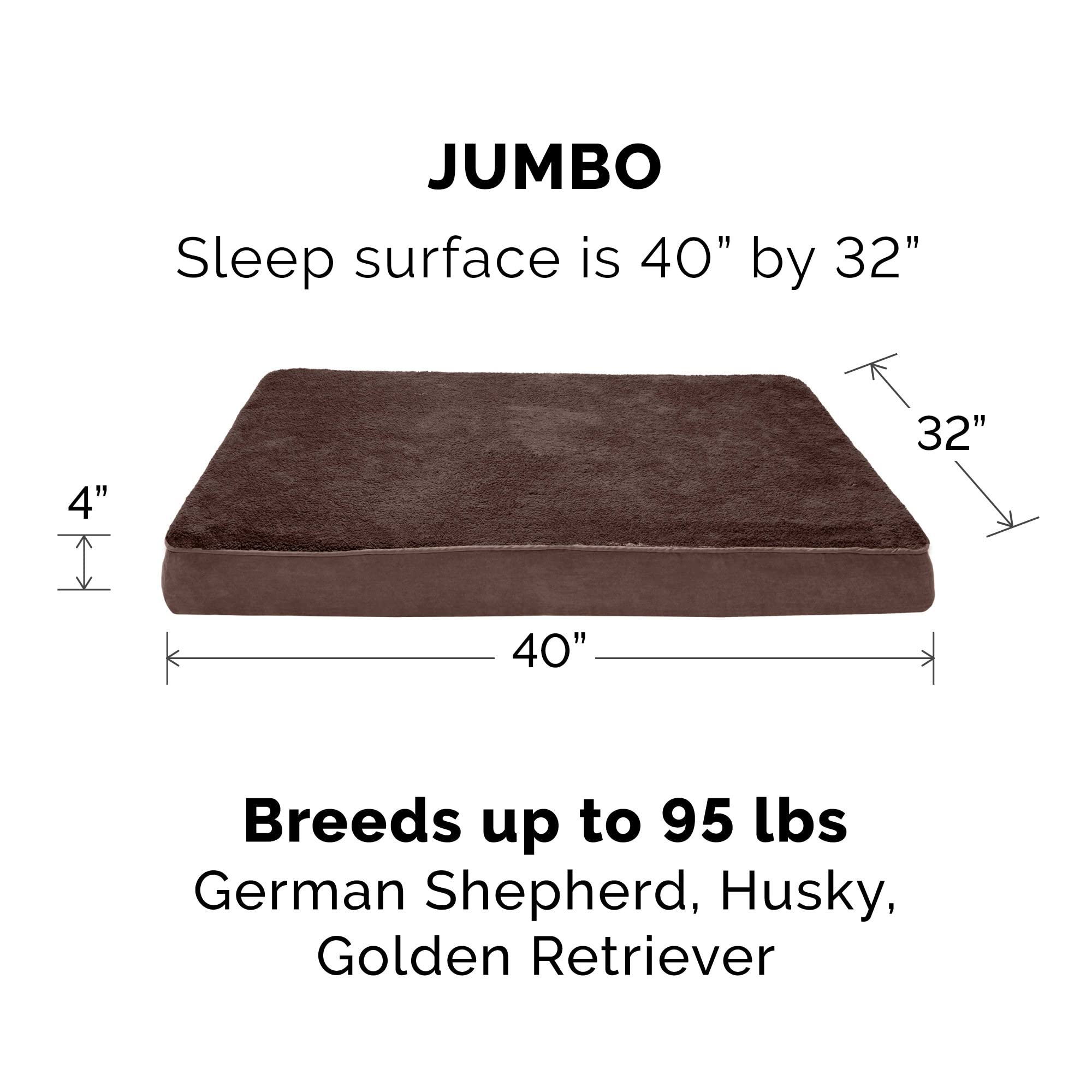 Furhaven — Cama Ortopédica con Cubierta Lavable y Desmontable para Perro