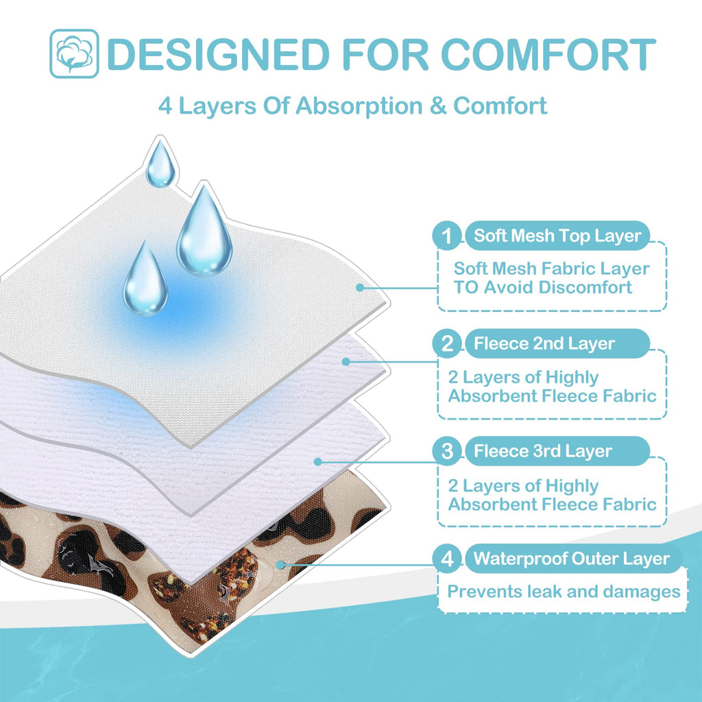 Avont 3 Pack Washable Female Dog Diapers, Premium Reusable Highly Absorbent Doggie Period Panties Durable Dog Diaper Cover