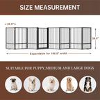 Corralito y Reja Divisoria de Metal para Perros — Puerta Abatible, Plegable y Autoportante para Interiores