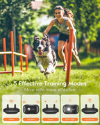 SLOPEHILL — Collar de Entrenamiento con Control Remoto para Perro con 5 Modos: Vibración, Beep, Descarga, Luz y Modo Sin Descarga