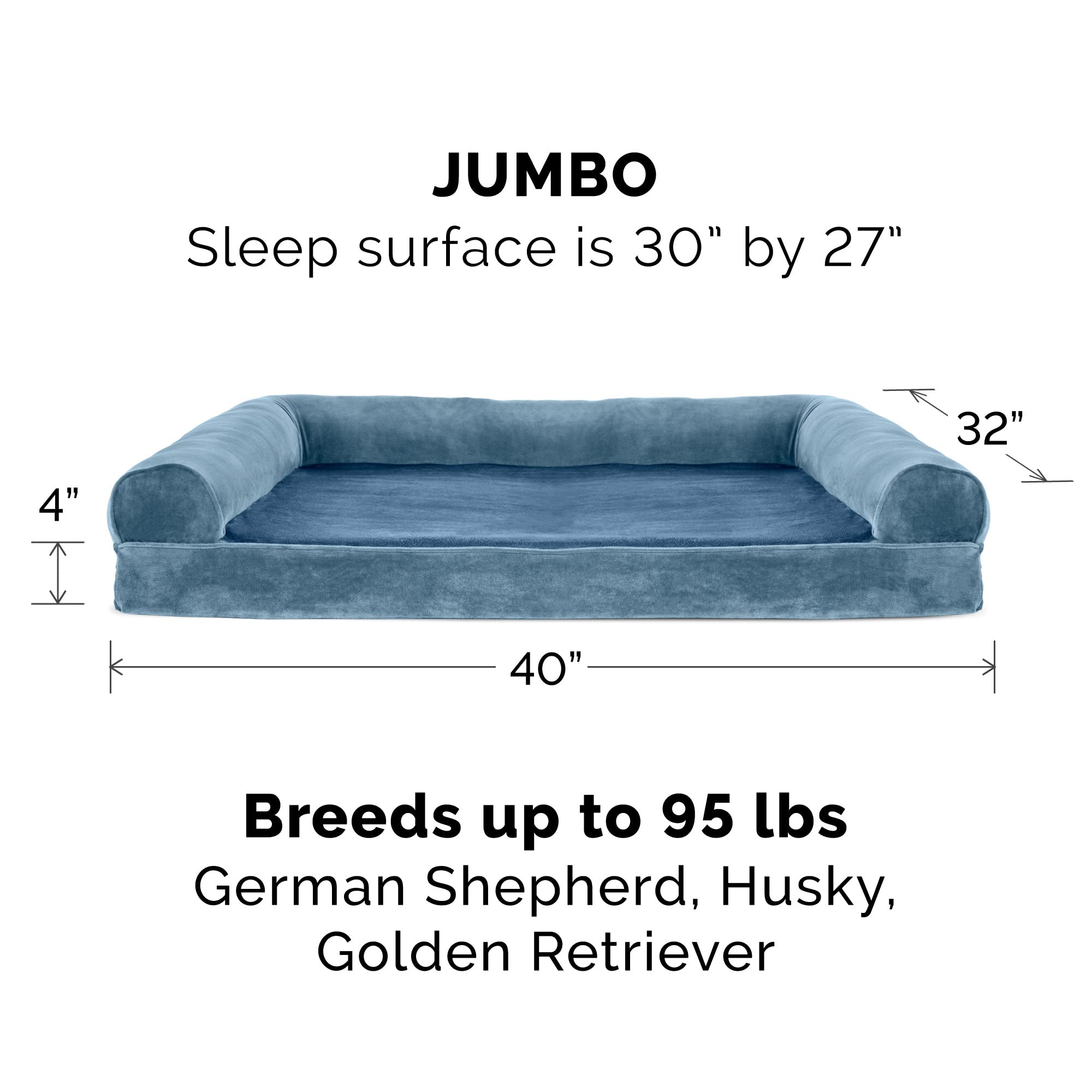 Furhaven Cooling Gel — Cama Ortopédica con Gel Refrescante, Bolsters Removibles y Cubierta Lavable para Perros Grandes