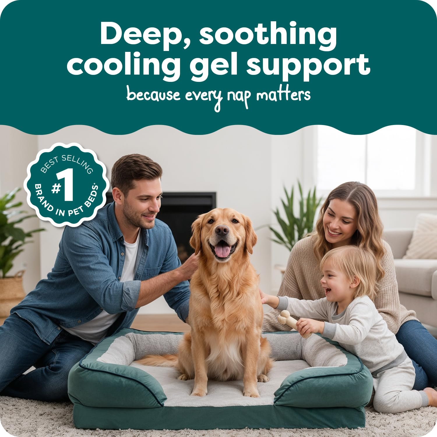 Furhaven Cooling Gel — Cama con Gel Refrescante para Perro