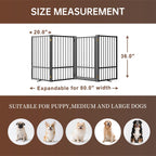 Corralito y Reja Divisoria de Metal para Perros — Puerta Abatible, Plegable y Autoportante para Interiores