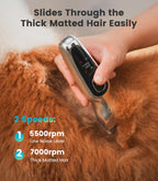 oneisall Rasurador Inalámbrico para Perros — Cortadora de Pelo Silenciosa de 2 Velocidades con Cuchilla Metálica Desmontable para Grooming en Casa