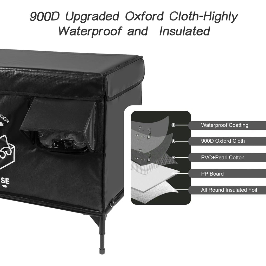 Casa para Gatos de Exterior — Refugio Impermeable Térmico para Gatos Callejeros y Domésticos