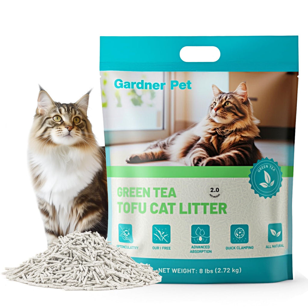 Gardner Pet — Arena para Gato de Tofu Natural con Té Verde, Fórmula Vegetal de Absorción Rápida y Control de Olores