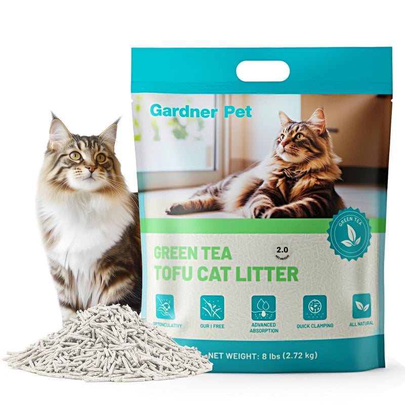 Gardner Pet — Arena para Gato de Tofu Natural con Té Verde, Fórmula Vegetal de Absorción Rápida y Control de Olores
