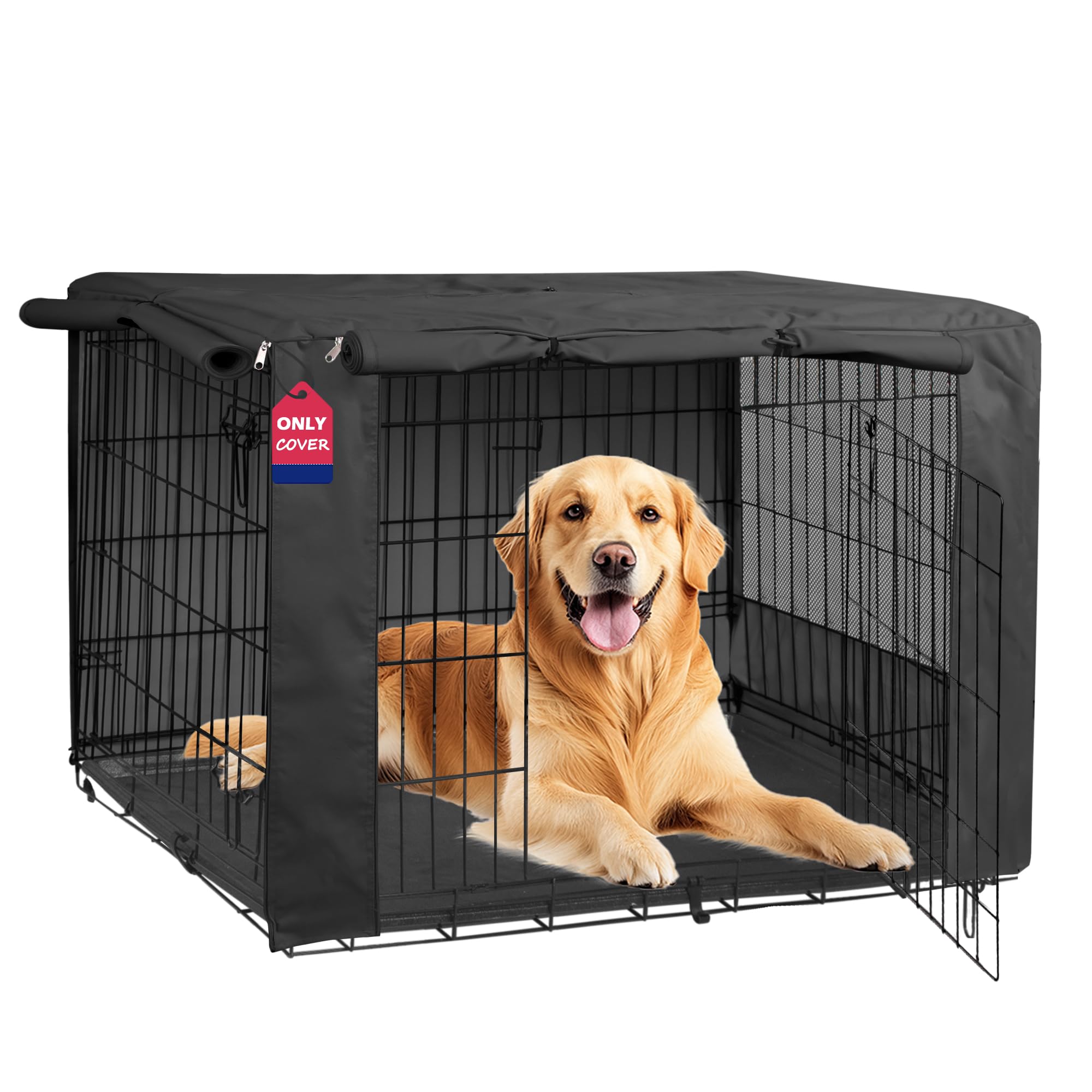 HiCaptain — Cubierta para Jaula de Perro en Poliéster 600D, Resistente al Viento y al Agua, para Uso Interior y Exterior