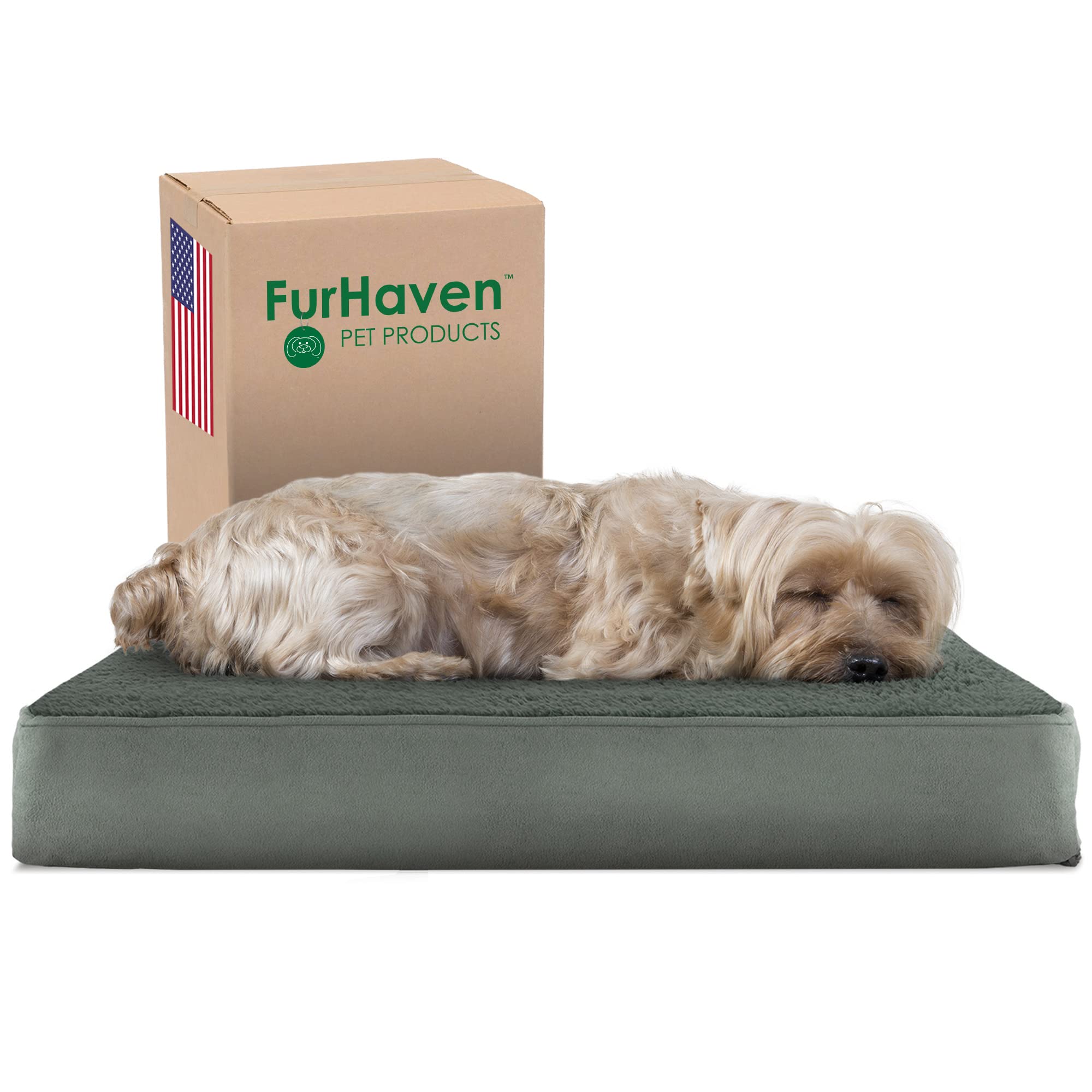 Furhaven — Cama Ortopédica con Cubierta Lavable y Desmontable para Perro