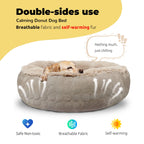 HachiKitty Calming Donut Bed — Cama Redonda y Esponjosa con Lado Frío y Cálido para Perro